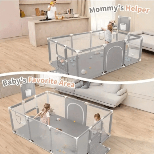 Baby Playpen With Basketball Hoop