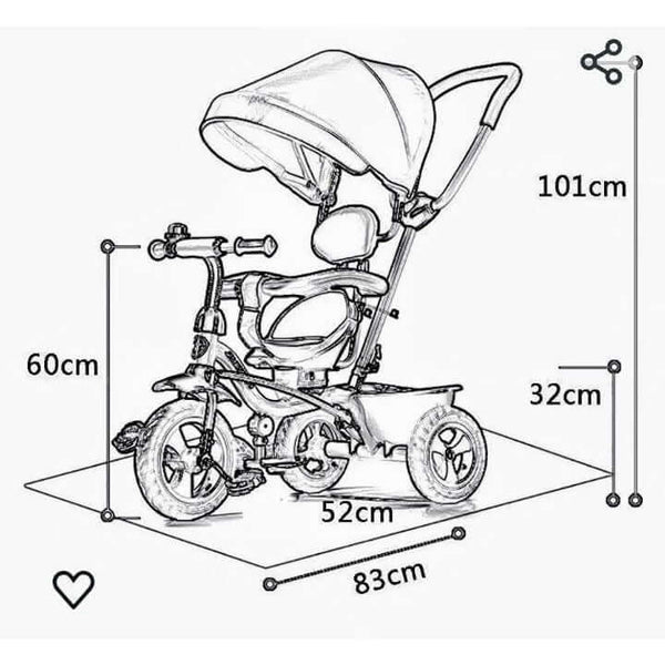 3-in-1 Convertible Stroller Trike