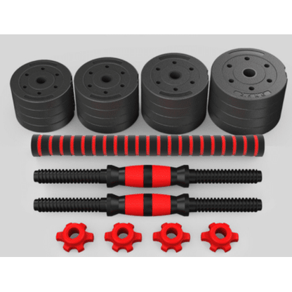 30kg Indoor Gym Weightlifting Adjustable Barbell & Dumbbells