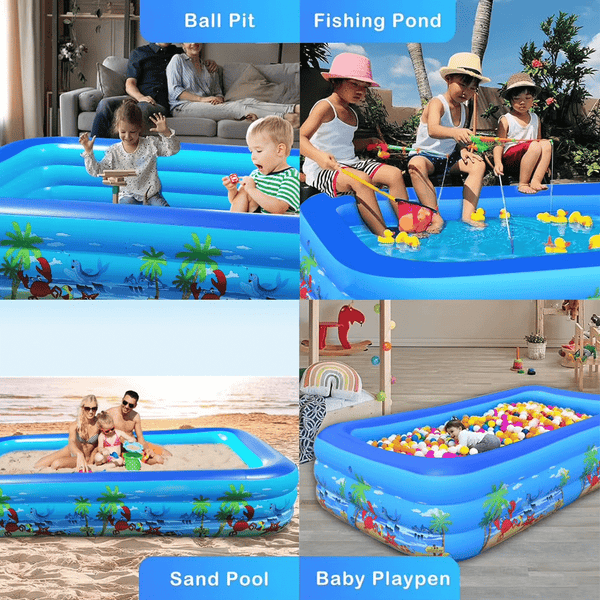 Inflatable Swimming Pool 180x130x56 CM