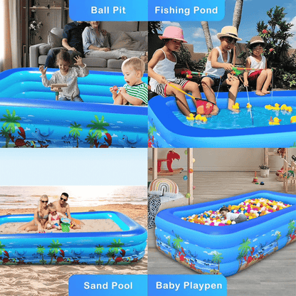Inflatable Swimming Pool 180x130x56 CM