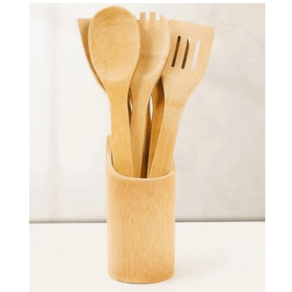 5 Piece Bamboo Kitchen Cooking Tools Set