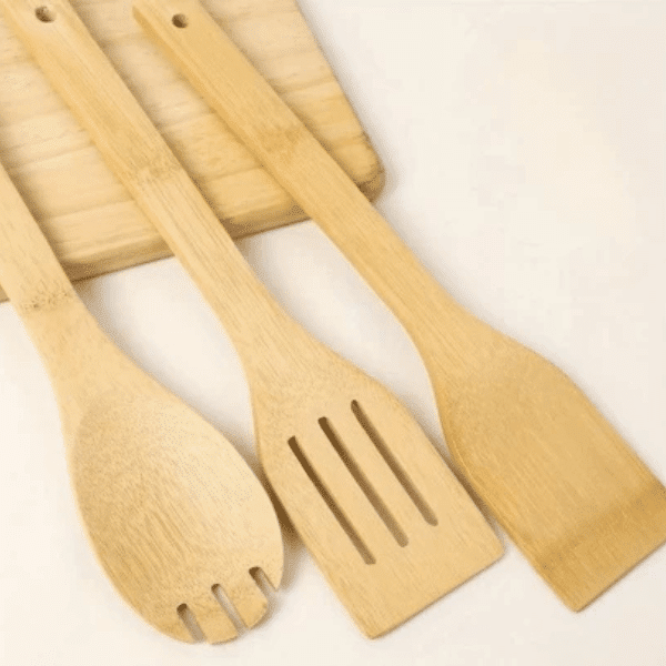 5 Piece Bamboo Kitchen Cooking Tools Set