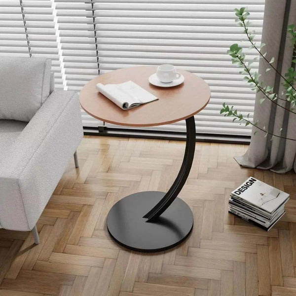 Wooden C-Shape Frame Coffee Table