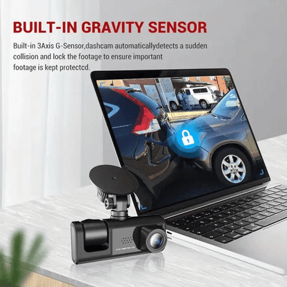 Three-Way DVR Dash Camera – Front, Rear & Interior Car Recorder