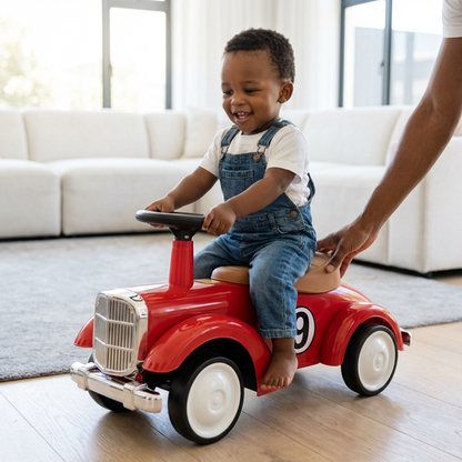 Vintage Style Kids' Ride-On Racing Car