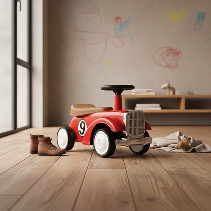 Vintage Style Kids' Ride-On Racing Car