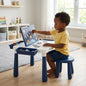 Kids Activity Table with Building Blocks and Drawing Board