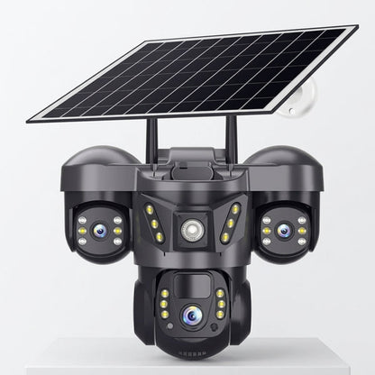 4G Solar Outdoor Security Camera with Triple‑Lens and Solar Power